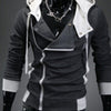 Inclined Zipper Hooded Comfortable Jacket