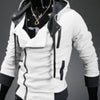 Inclined Zipper Hooded Comfortable Jacket