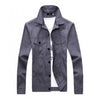 Slim-Fit Solid Men Overcoat Long-sleeved Coat